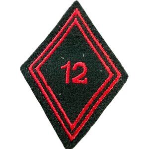 Vintage French Army 12th Engineer Regiment Sleeve Patch Insignia Embroidered 12